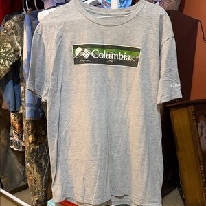 Columbia Heather Gray Men's Tee with Logo